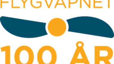 Bilden visar en flygplanspropeller av äldre modell samt texten 1926-2026