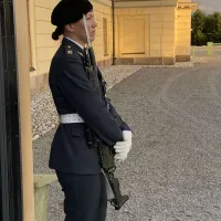 Soldat vid högvakt.