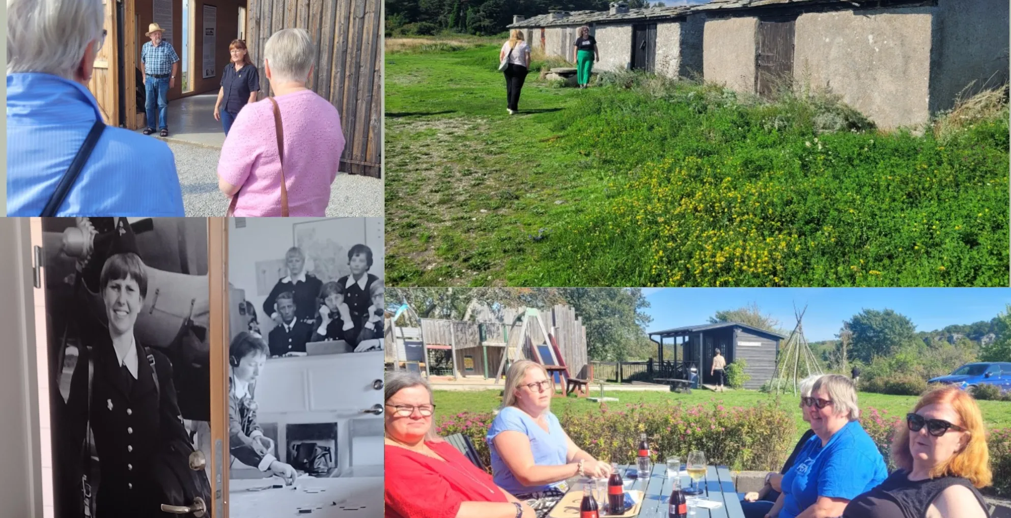 Fotokollage av aktiviteter under besöket